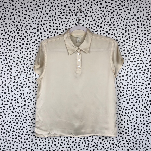 Express Tops - Express Silk Short Sleeve Blouse size M